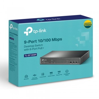 TP-LINK TL-SF1009P 9PORT 10/100 YÖNETİLEMEZ POE SWITCH