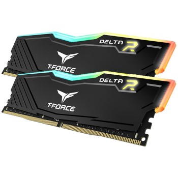 Team T-Force Delta RGB Black 32GB (2x16GB) 3200MHz CL16 DDR4 Gaming Ram (TF3D432G3200HC16FDC01)