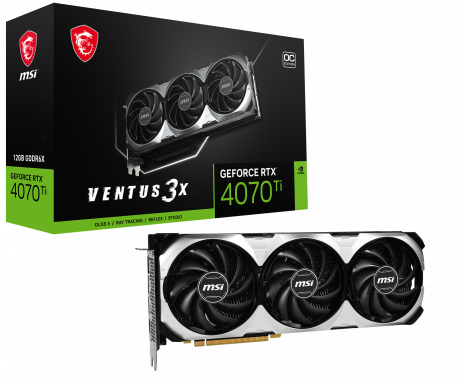 MSI GEFORCE RTX 4070 TI VENTUS 3X 12G OC 12GB GDDRX DP HDMI 192Bit 