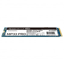 Team MP33 Pro 512GB 3500/3000MB/s NVMe PCIe Gen3x4 M.2 SSD Disk (TM8FPD512G0C101)