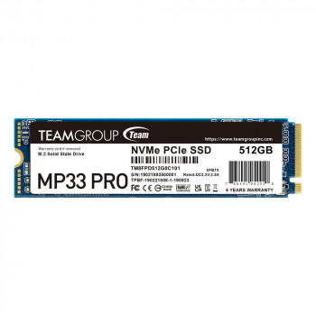 Team MP33 Pro 512GB 3500/3000MB/s NVMe PCIe Gen3x4 M.2 SSD Disk (TM8FPD512G0C101)