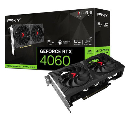 PNY RTX 4060 8GB XLR8 OC GDDR6 VCG40608DFXPB1-O