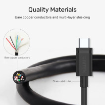 UNITEK USB3.0 TYPE-C TO USB-A ŞARJ KABLOSU 1.5MT 5GBPS (C14103BK-1.5M)