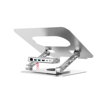 UNITEK 360 DERECE DÖNER 5in1 METAL NOTEBOOK STANDI (ETHERNET, 2xUSD3.0, HDMI, 100W PD) (D1109B01)
